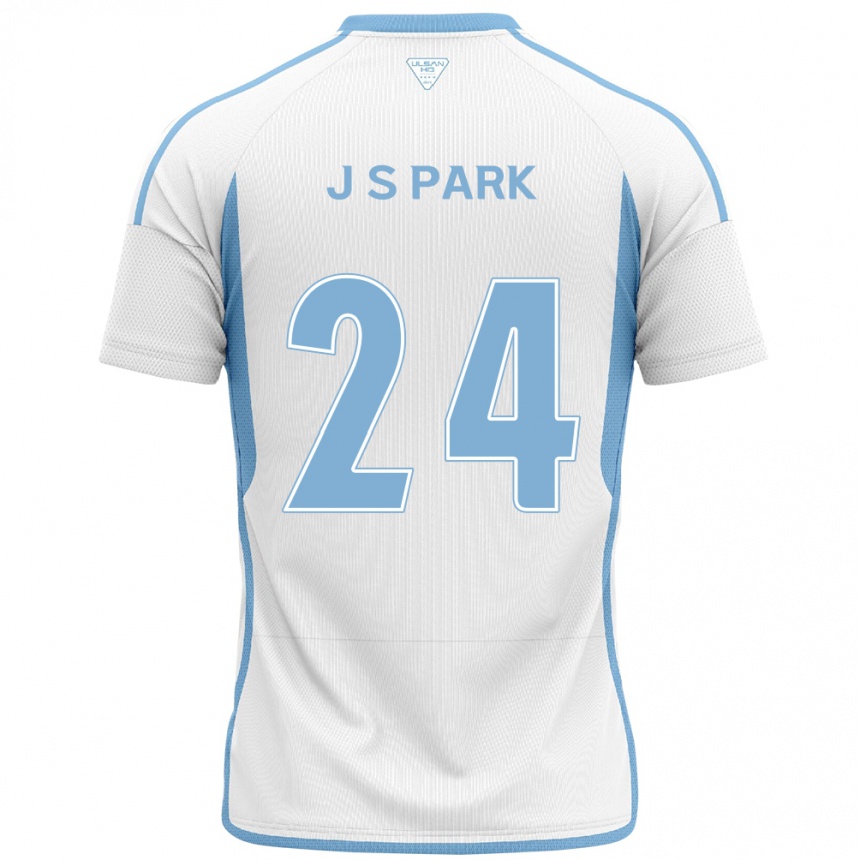 Vaikiškas Sang-Jun Park #24 Balta Mėlyna Išvykos Marškinėliai 2024/25 T-Shirt