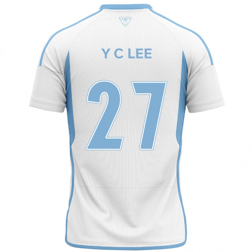 Vaikiškas Chung-Yong Lee #27 Balta Mėlyna Išvykos Marškinėliai 2024/25 T-Shirt