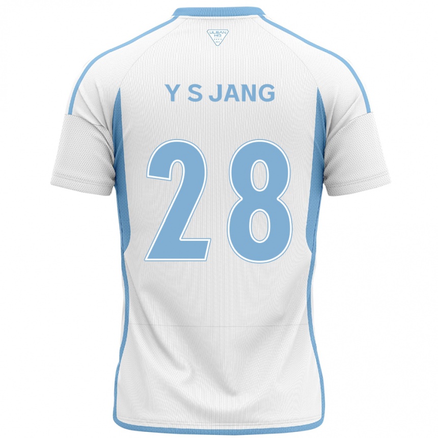 Vaikiškas See-Young Jang #28 Balta Mėlyna Išvykos Marškinėliai 2024/25 T-Shirt