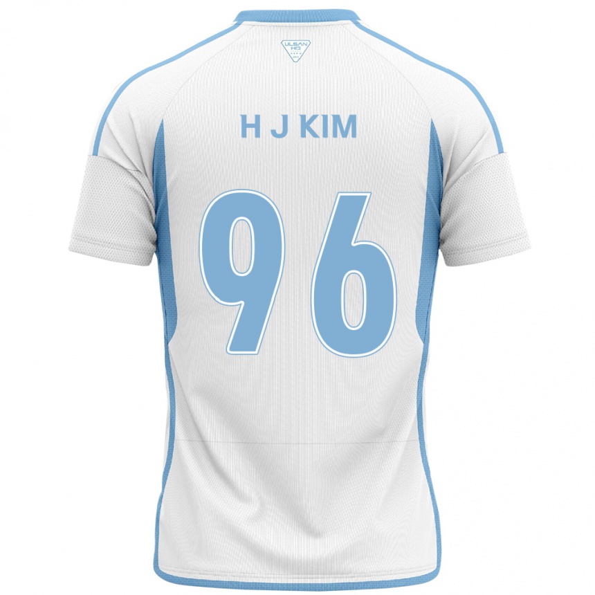 Vaikiškas Ji-Hyun Kim #96 Balta Mėlyna Išvykos Marškinėliai 2024/25 T-Shirt