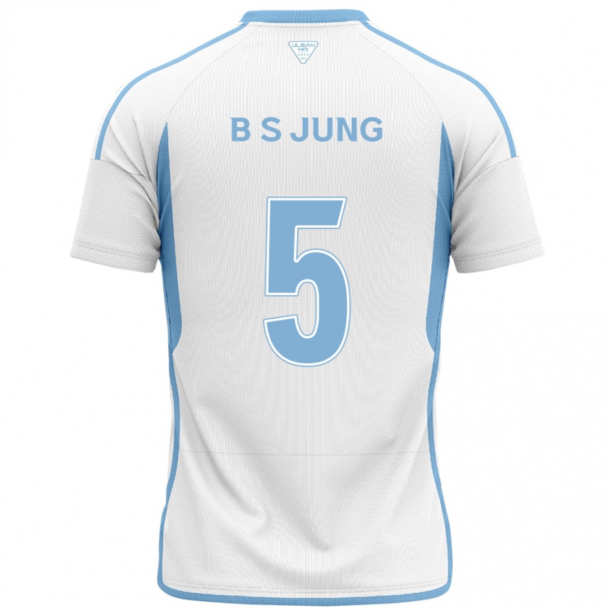 Vaikiškas Seong-Bin Jung #5 Balta Mėlyna Išvykos Marškinėliai 2024/25 T-Shirt