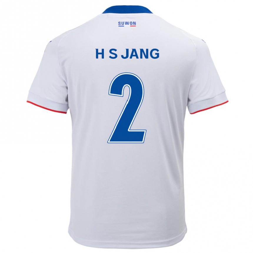 Vaikiškas Seok-Hwan Jang #2 Balta Mėlyna Išvykos Marškinėliai 2024/25 T-Shirt