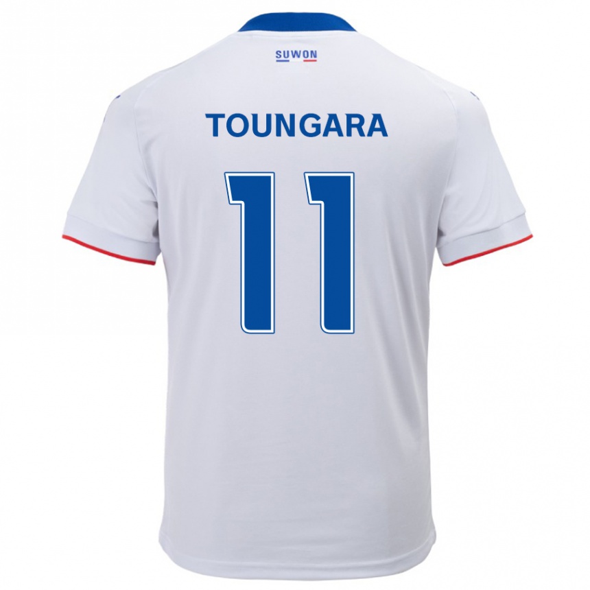 Vaikiškas Aboubacar Toungara #11 Balta Mėlyna Išvykos Marškinėliai 2024/25 T-Shirt