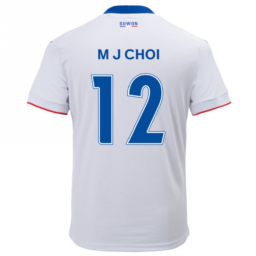 Vaikiškas Ji-Moog Choi #12 Balta Mėlyna Išvykos Marškinėliai 2024/25 T-Shirt