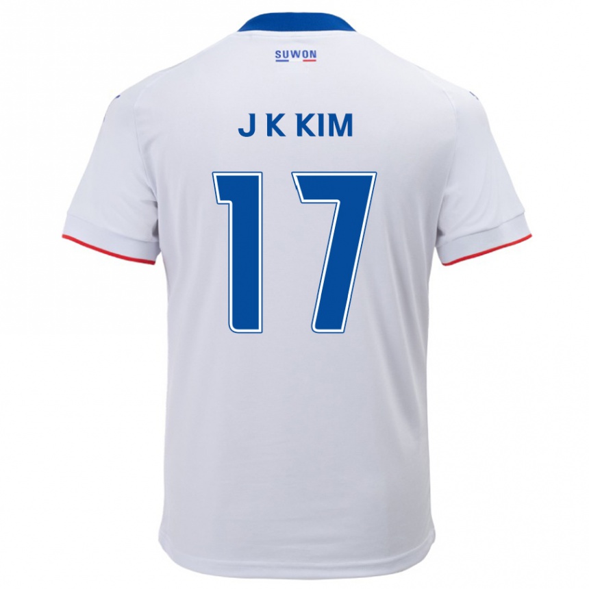 Vaikiškas Kyeong-Jung Kim #17 Balta Mėlyna Išvykos Marškinėliai 2024/25 T-Shirt