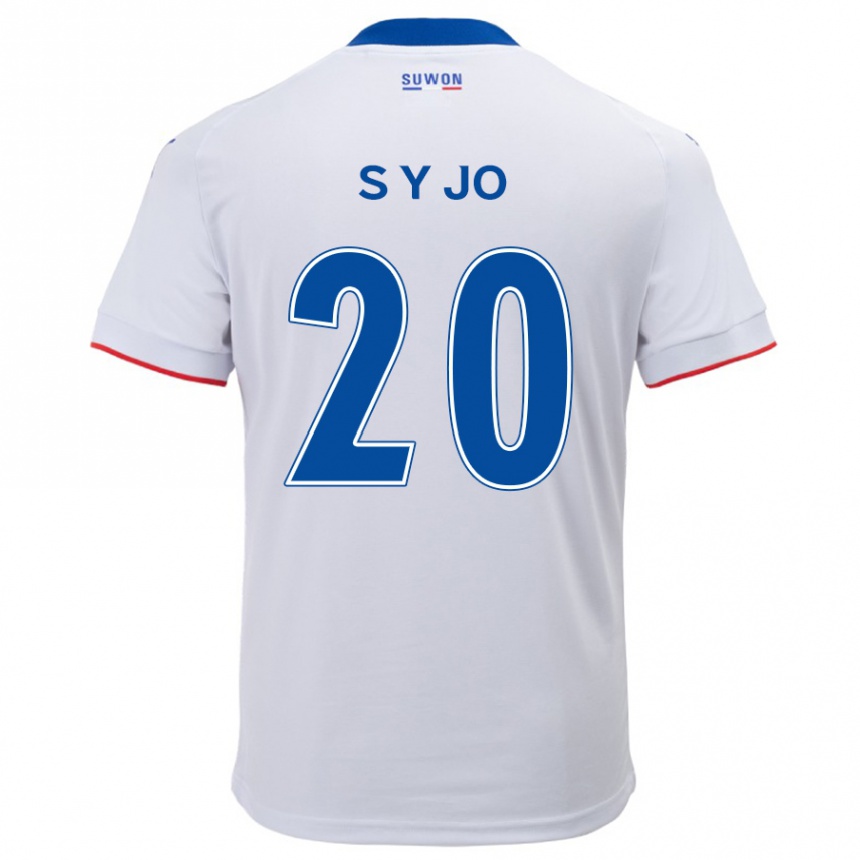 Vaikiškas Yun-Seong Jo #20 Balta Mėlyna Išvykos Marškinėliai 2024/25 T-Shirt