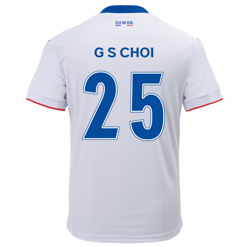 Vaikiškas Sung-Geun Choi #25 Balta Mėlyna Išvykos Marškinėliai 2024/25 T-Shirt