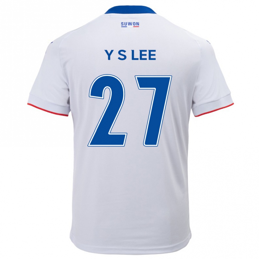 Vaikiškas Shi-Yeong Lee #27 Balta Mėlyna Išvykos Marškinėliai 2024/25 T-Shirt