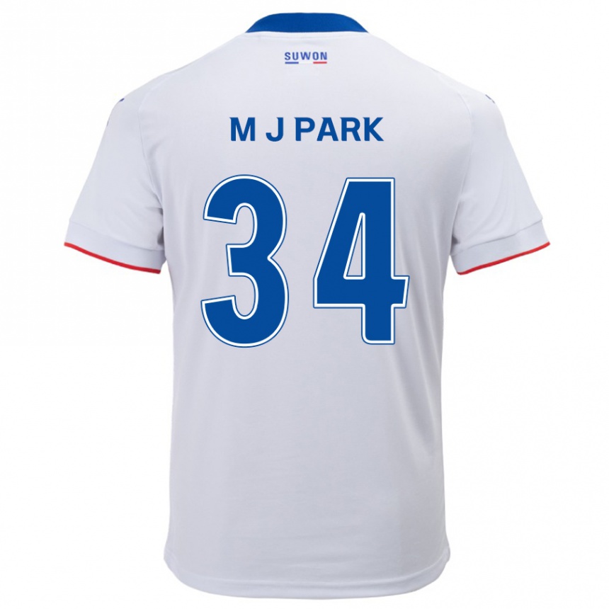 Vaikiškas Ji-Min Park #34 Balta Mėlyna Išvykos Marškinėliai 2024/25 T-Shirt