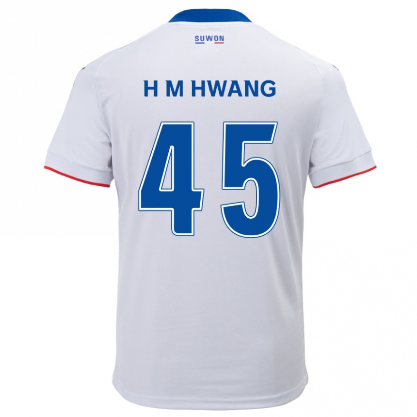 Vaikiškas Myung-Hyun Hwang #45 Balta Mėlyna Išvykos Marškinėliai 2024/25 T-Shirt