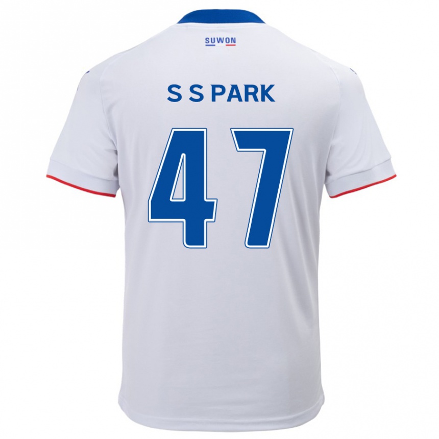 Vaikiškas Seung-Soo Park #47 Balta Mėlyna Išvykos Marškinėliai 2024/25 T-Shirt