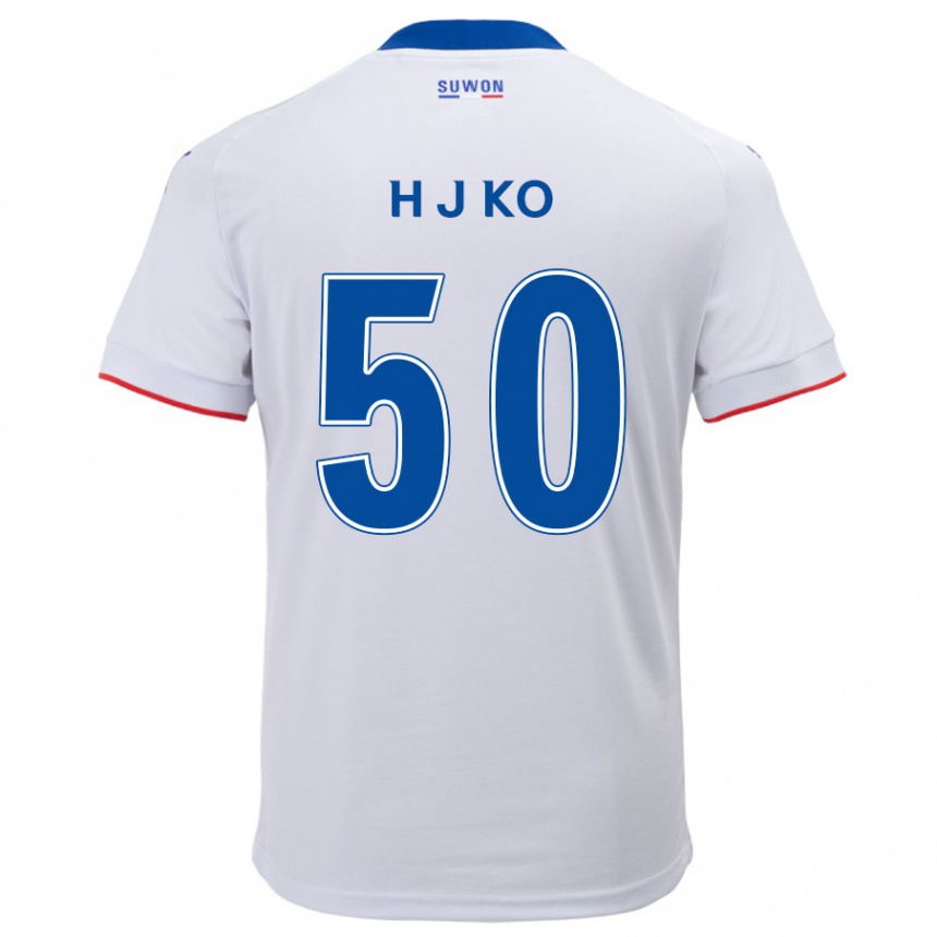 Vaikiškas Jong-Hyun Ko #50 Balta Mėlyna Išvykos Marškinėliai 2024/25 T-Shirt