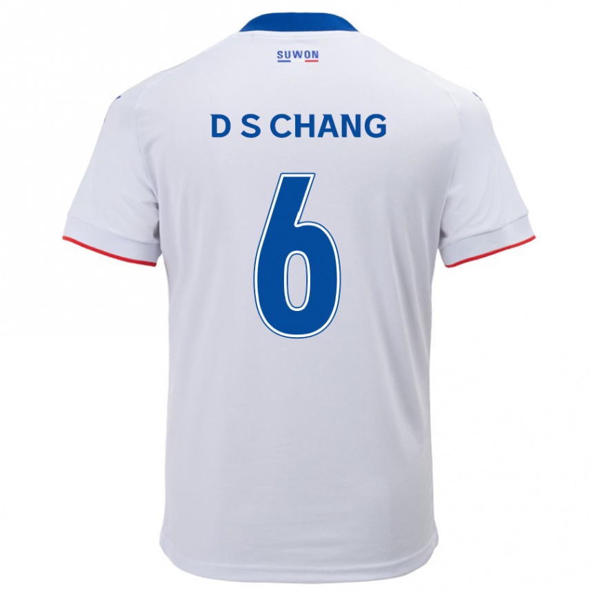 Vaikiškas Se-Dong Chang #6 Balta Mėlyna Išvykos Marškinėliai 2024/25 T-Shirt