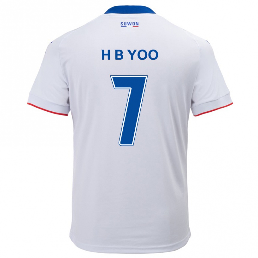 Vaikiškas Byung-Heon Yoo #7 Balta Mėlyna Išvykos Marškinėliai 2024/25 T-Shirt