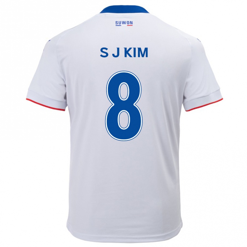 Vaikiškas Ji-Sung Kim #8 Balta Mėlyna Išvykos Marškinėliai 2024/25 T-Shirt