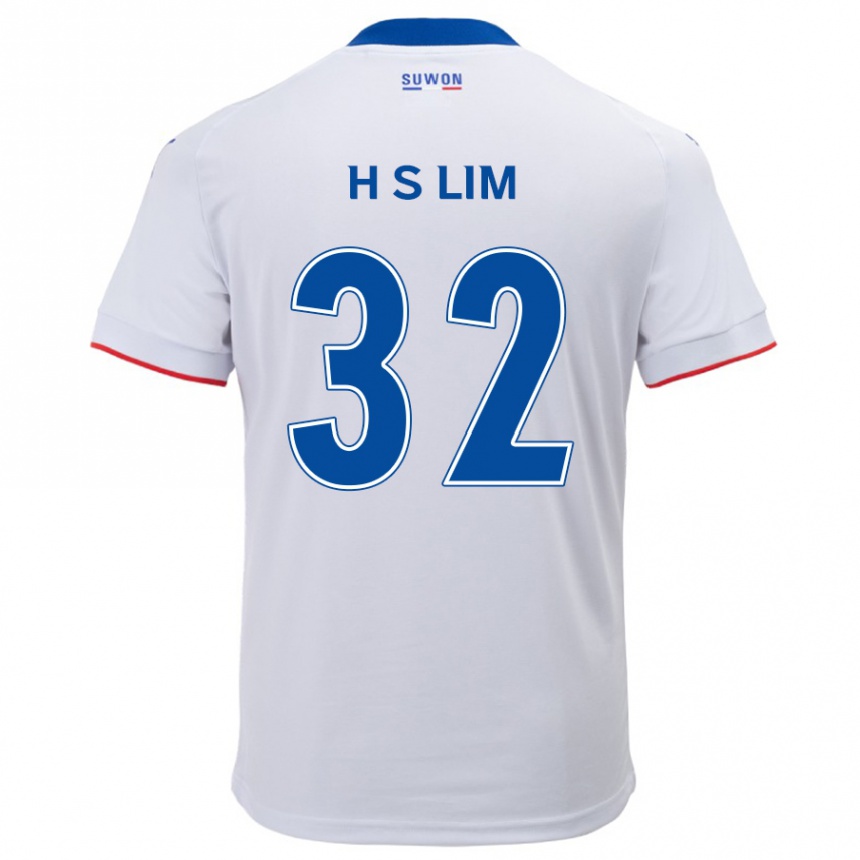 Vaikiškas Seong-Hyeon Lim #32 Balta Mėlyna Išvykos Marškinėliai 2024/25 T-Shirt