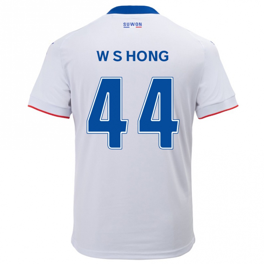 Vaikiškas Sang-Won Hong #44 Balta Mėlyna Išvykos Marškinėliai 2024/25 T-Shirt