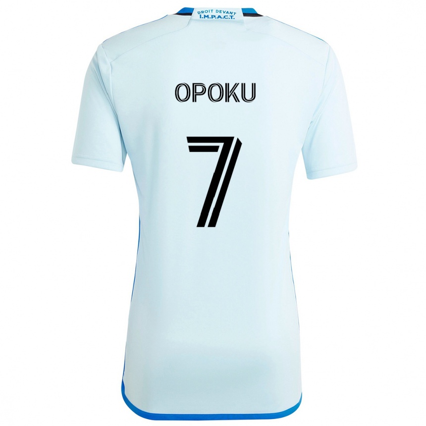 Vaikiškas Kwadwo Opoku #7 Ledo Mėlyna Išvykos Marškinėliai 2024/25 T-Shirt