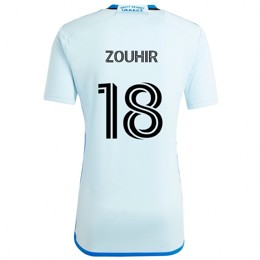 Vaikiškas Rida Zouhir #18 Ledo Mėlyna Išvykos Marškinėliai 2024/25 T-Shirt