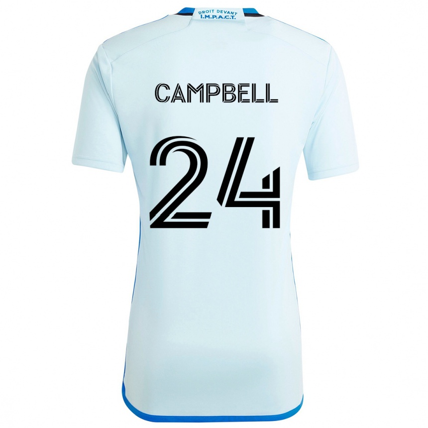 Vaikiškas George Campbell #24 Ledo Mėlyna Išvykos Marškinėliai 2024/25 T-Shirt