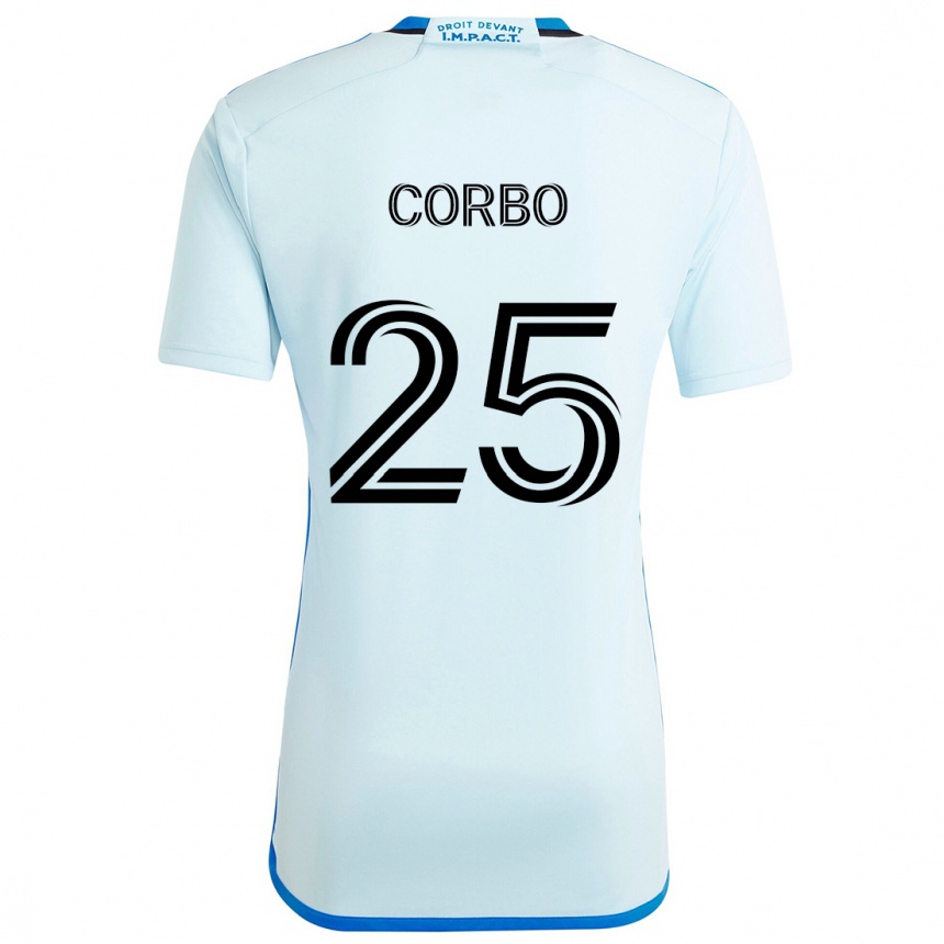 Vaikiškas Gabriele Corbo #25 Ledo Mėlyna Išvykos Marškinėliai 2024/25 T-Shirt