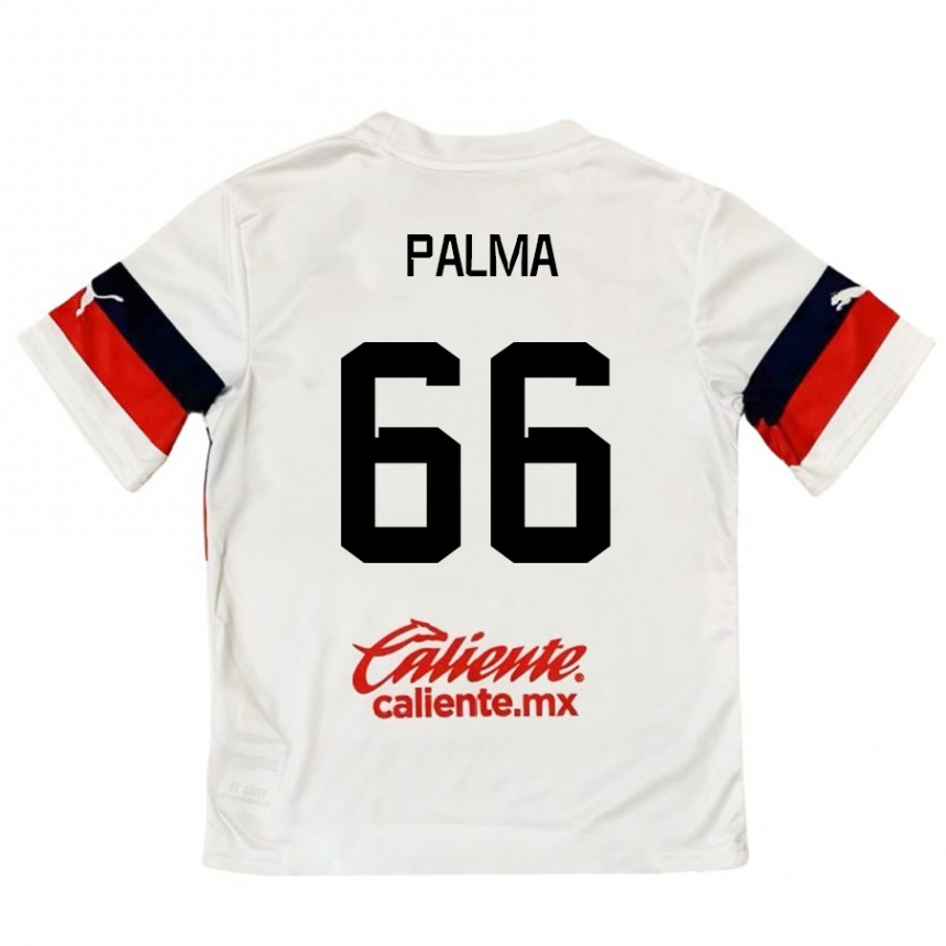 Vaikiškas Arturo Palma #66 Balta Raudona Išvykos Marškinėliai 2024/25 T-Shirt