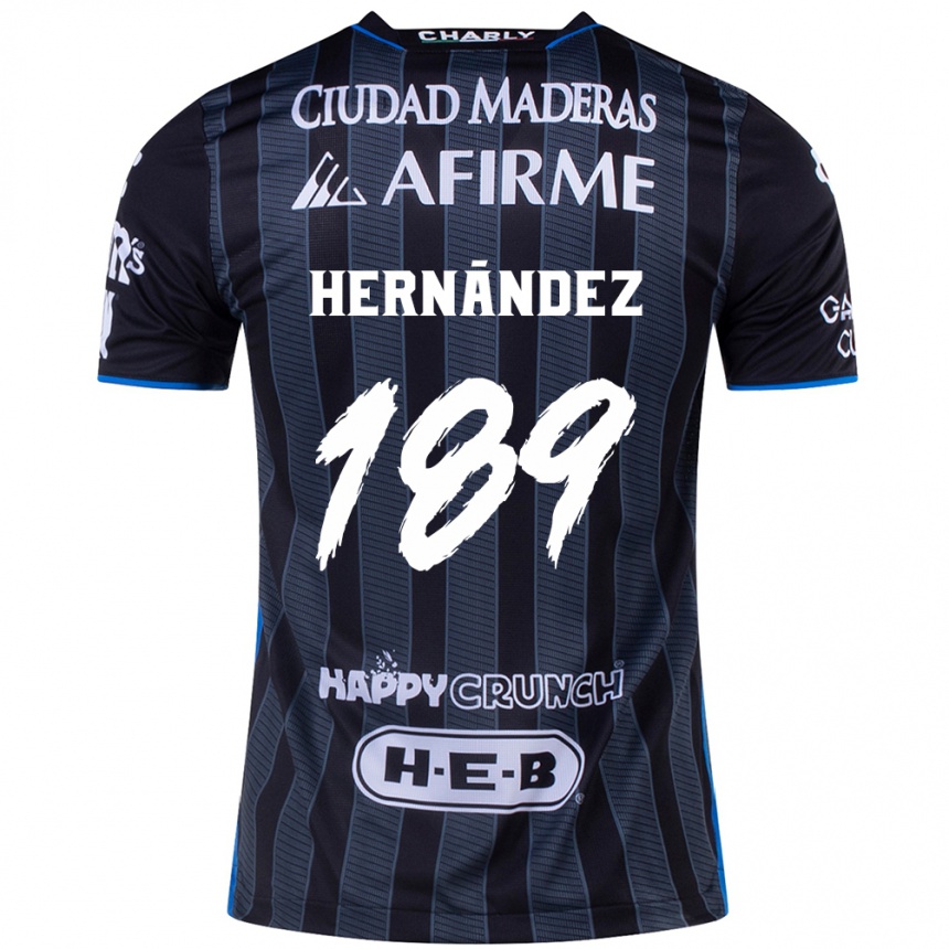 Vaikiškas Sebastián Hernández #189 Balta Juoda Išvykos Marškinėliai 2024/25 T-Shirt