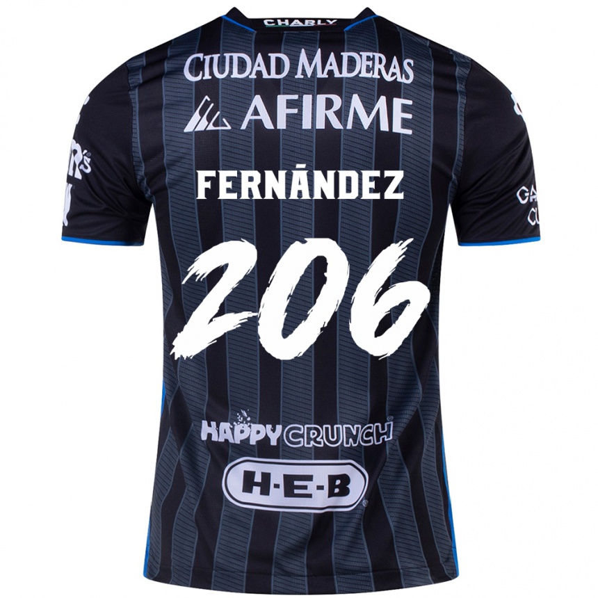 Vaikiškas Erik Fernández #206 Balta Juoda Išvykos Marškinėliai 2024/25 T-Shirt