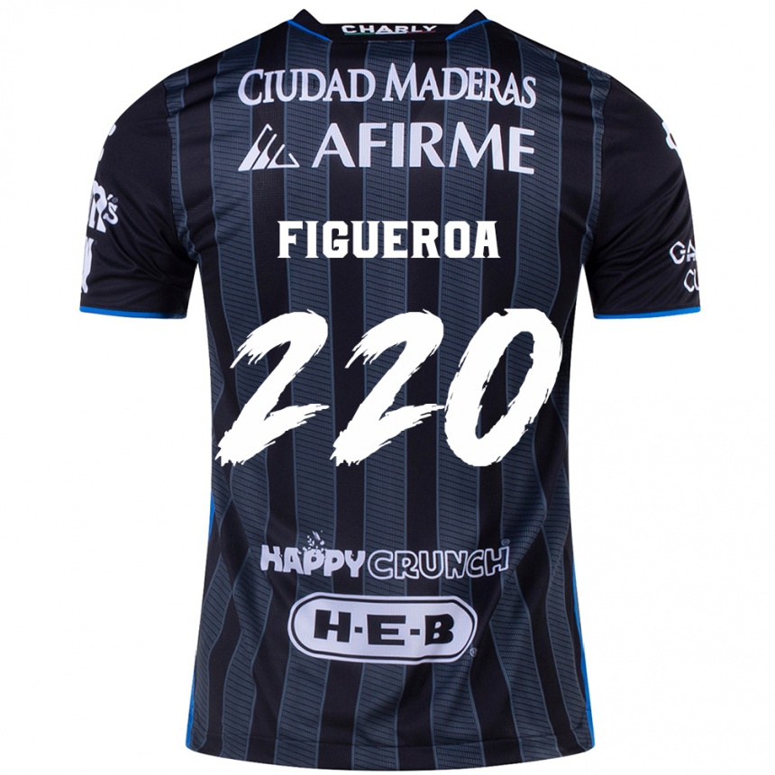 Vaikiškas Christopher Figueroa #220 Balta Juoda Išvykos Marškinėliai 2024/25 T-Shirt