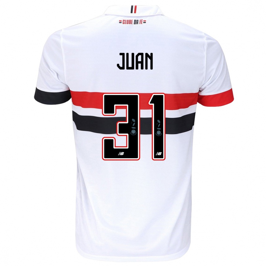 Vyrai Juan #31 Balta Raudona Juoda Namų Marškinėliai 2024/25 T-Shirt