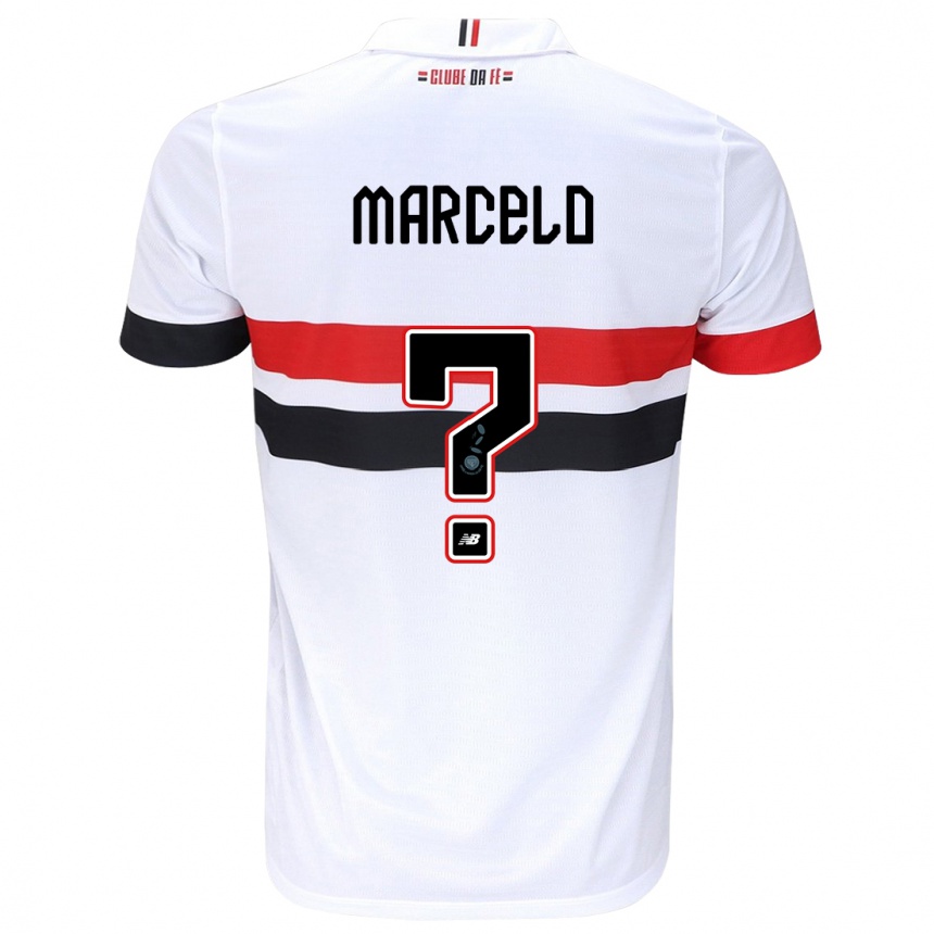 Vyrai Marcelo #0 Balta Raudona Juoda Namų Marškinėliai 2024/25 T-Shirt