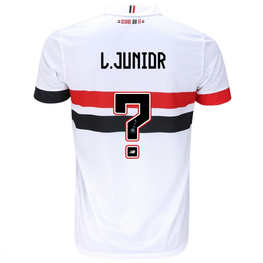 Vyrai Luciano Junior #0 Balta Raudona Juoda Namų Marškinėliai 2024/25 T-Shirt