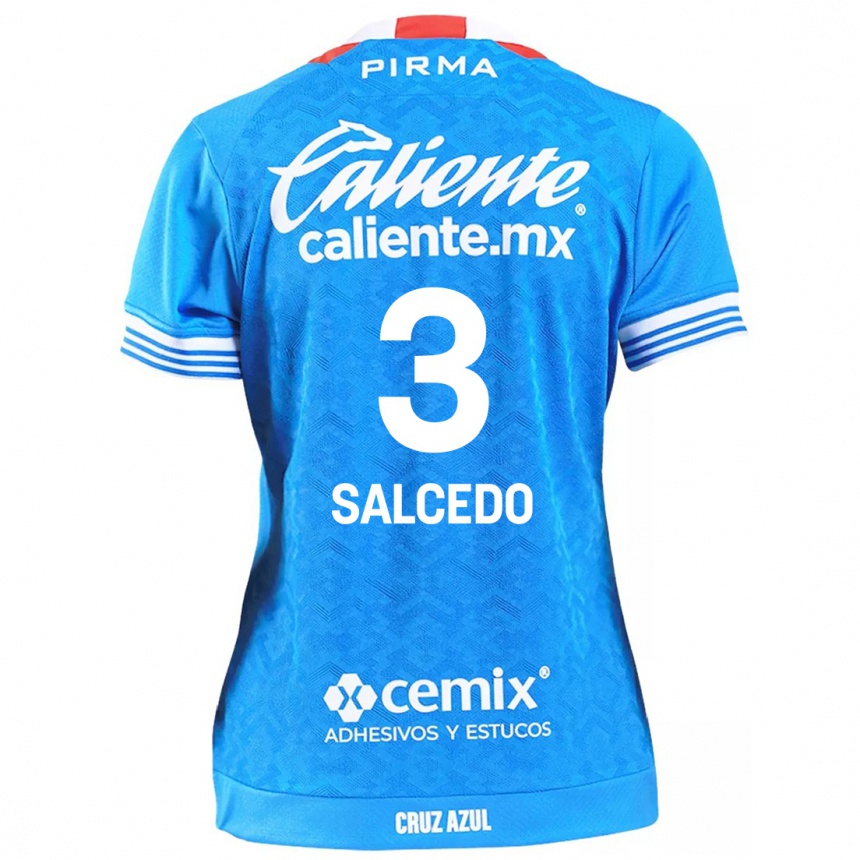 Vyrai Carlos Salcedo #3 Dangaus Mėlynumo Namų Marškinėliai 2024/25 T-Shirt