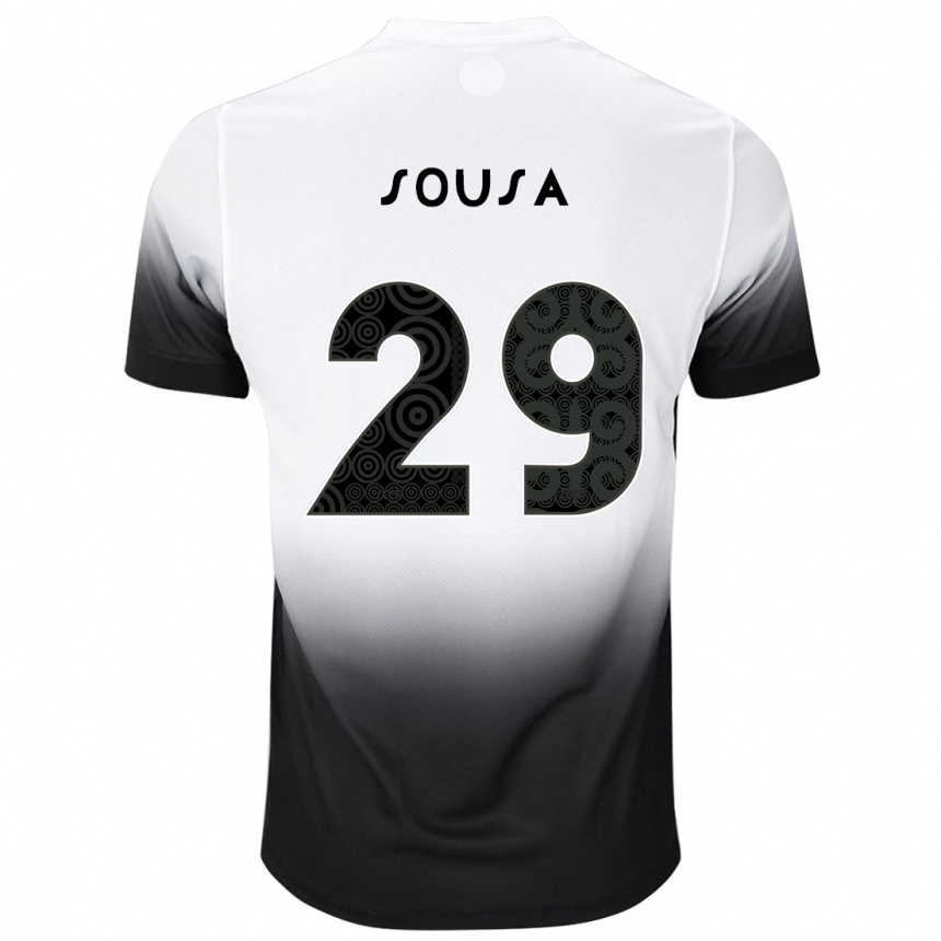 Vyrai Arthur Sousa #29 Balta Juoda Namų Marškinėliai 2024/25 T-Shirt