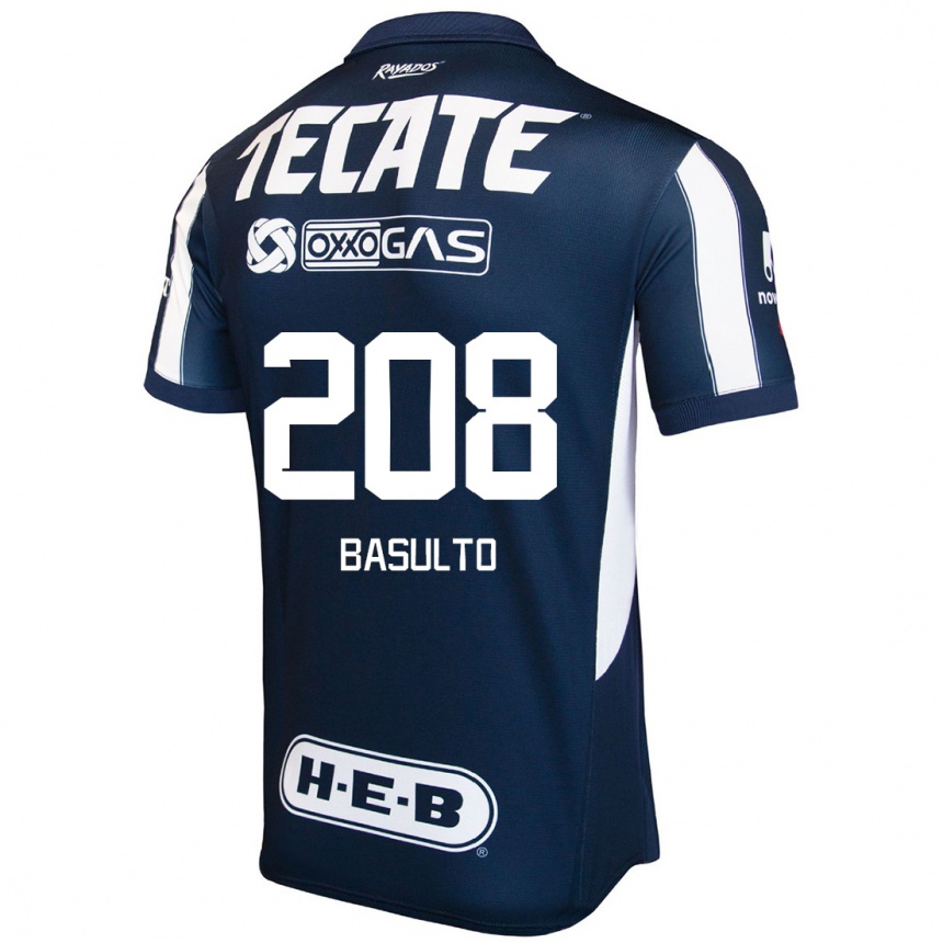 Vyrai Luis Basulto #208 Mėlyna Raudona Balta Namų Marškinėliai 2024/25 T-Shirt