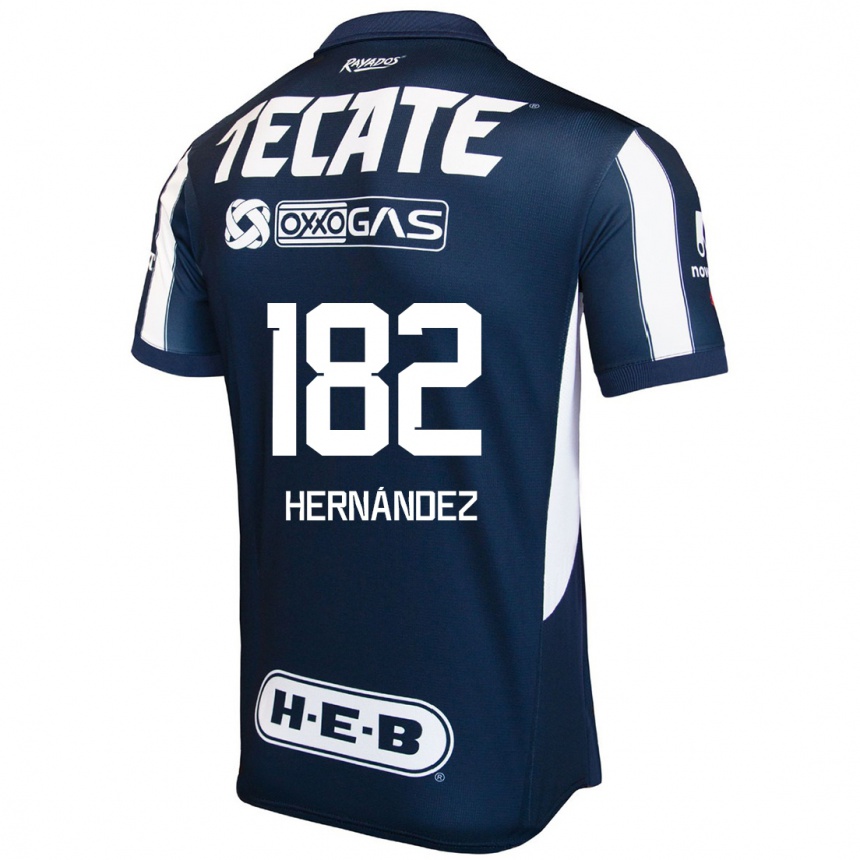 Vyrai Derek Hernández #182 Mėlyna Raudona Balta Namų Marškinėliai 2024/25 T-Shirt