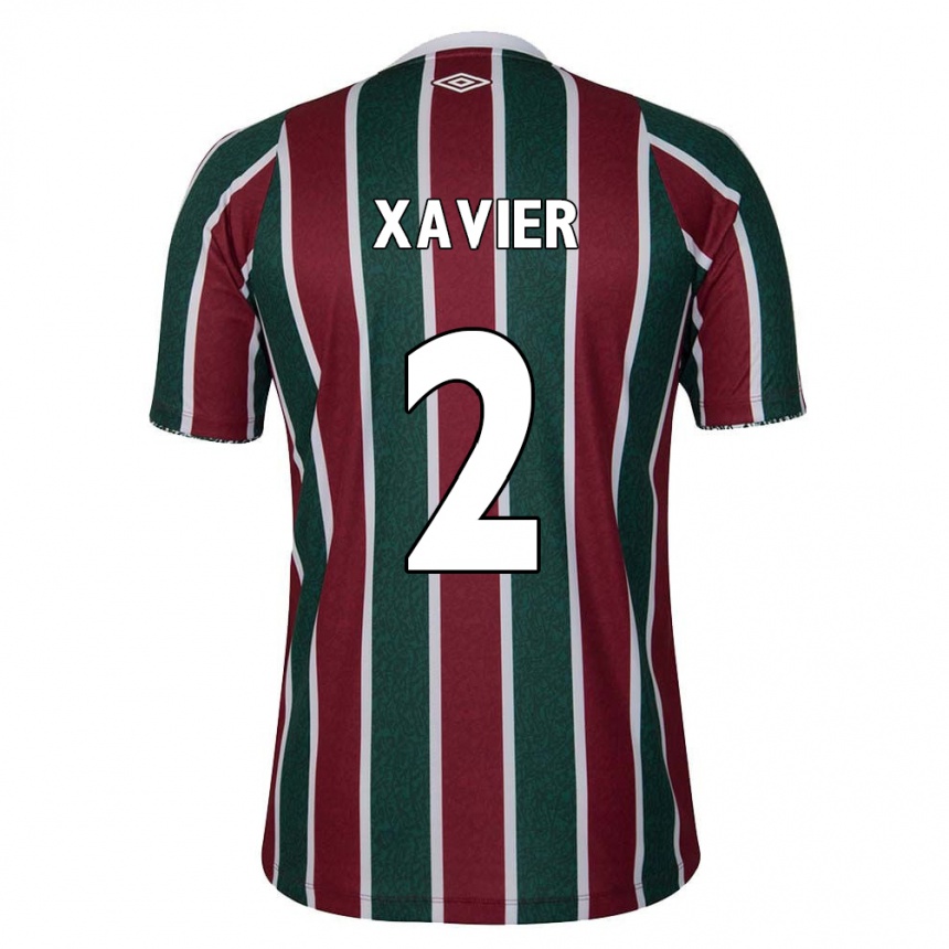 Vyrai Samuel Xavier #2 Žalia Kaštoninė Balta Namų Marškinėliai 2024/25 T-Shirt