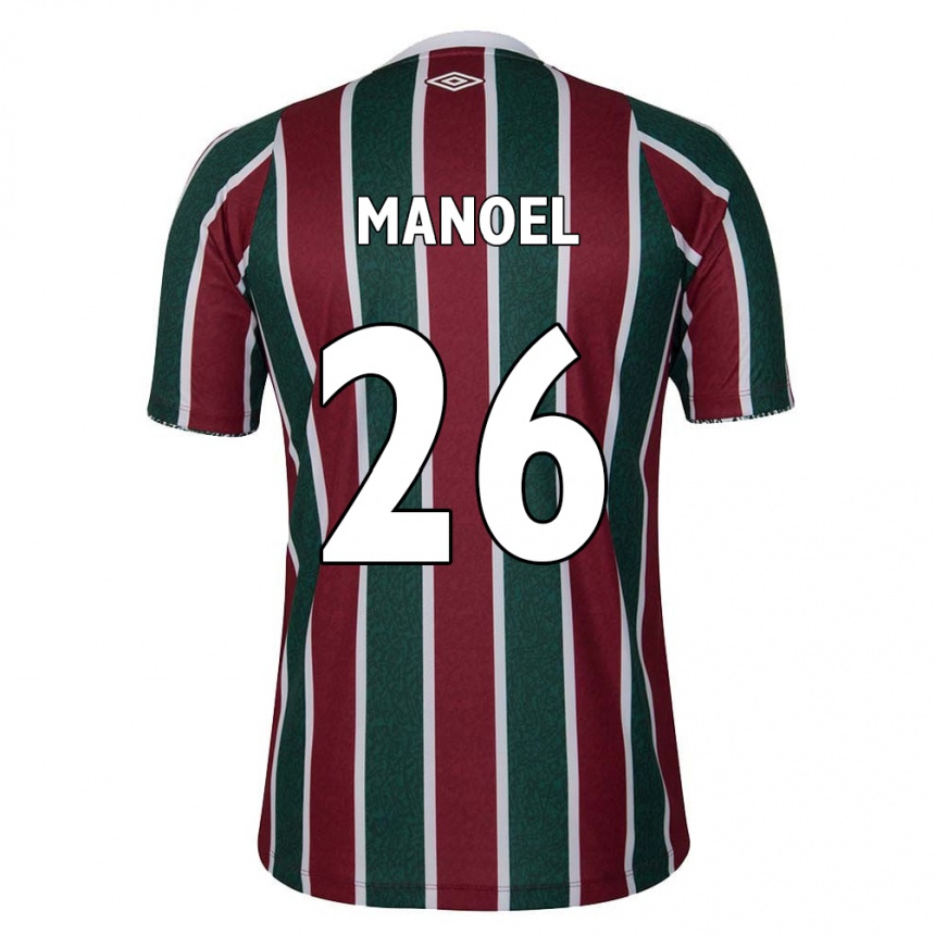 Vyrai Manoel #26 Žalia Kaštoninė Balta Namų Marškinėliai 2024/25 T-Shirt