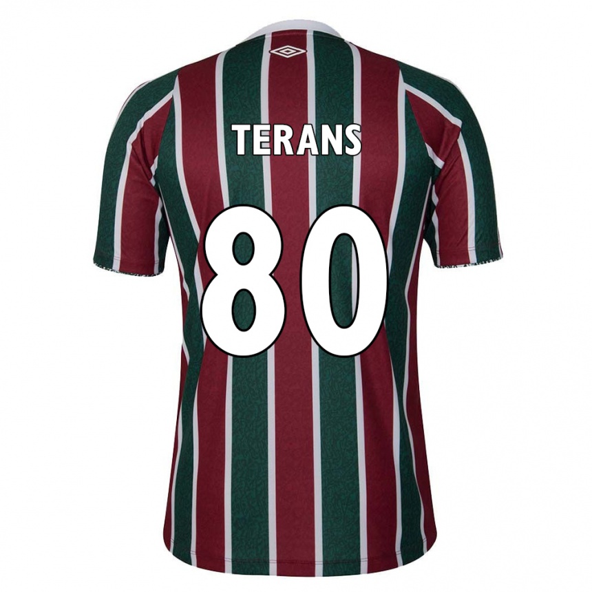 Vyrai David Terans #80 Žalia Kaštoninė Balta Namų Marškinėliai 2024/25 T-Shirt