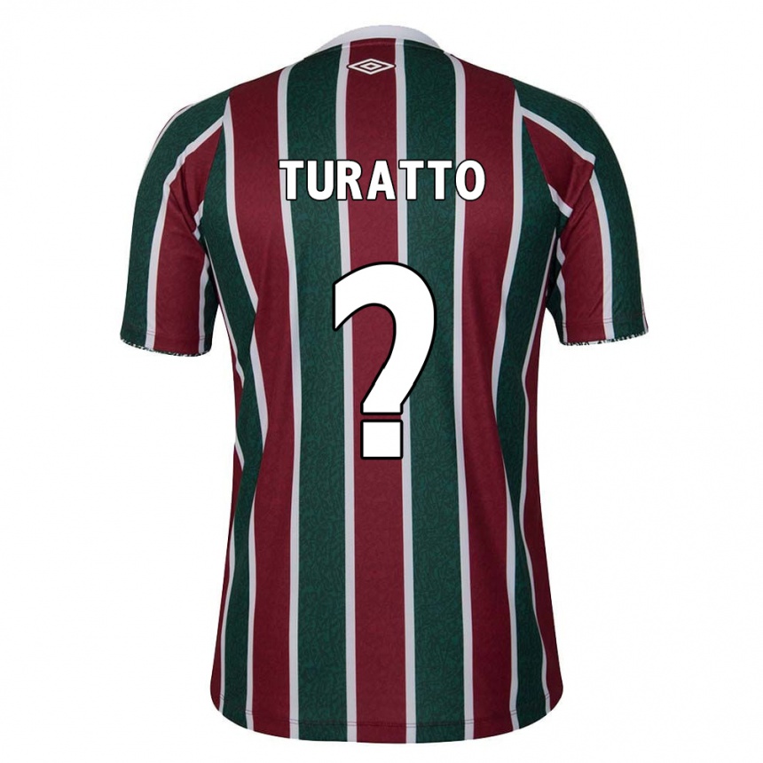 Vyrai Luiz Turatto #0 Žalia Kaštoninė Balta Namų Marškinėliai 2024/25 T-Shirt