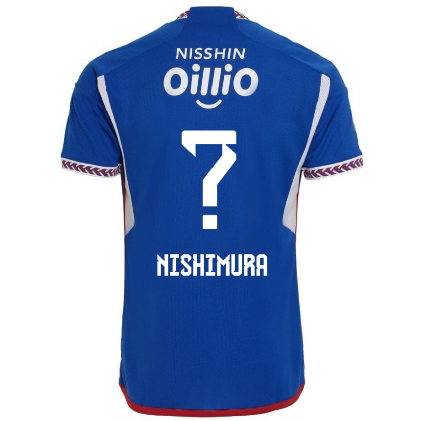 Vyrai Takuma Nishimura #0 Mėlyna Balta Raudona Namų Marškinėliai 2024/25 T-Shirt