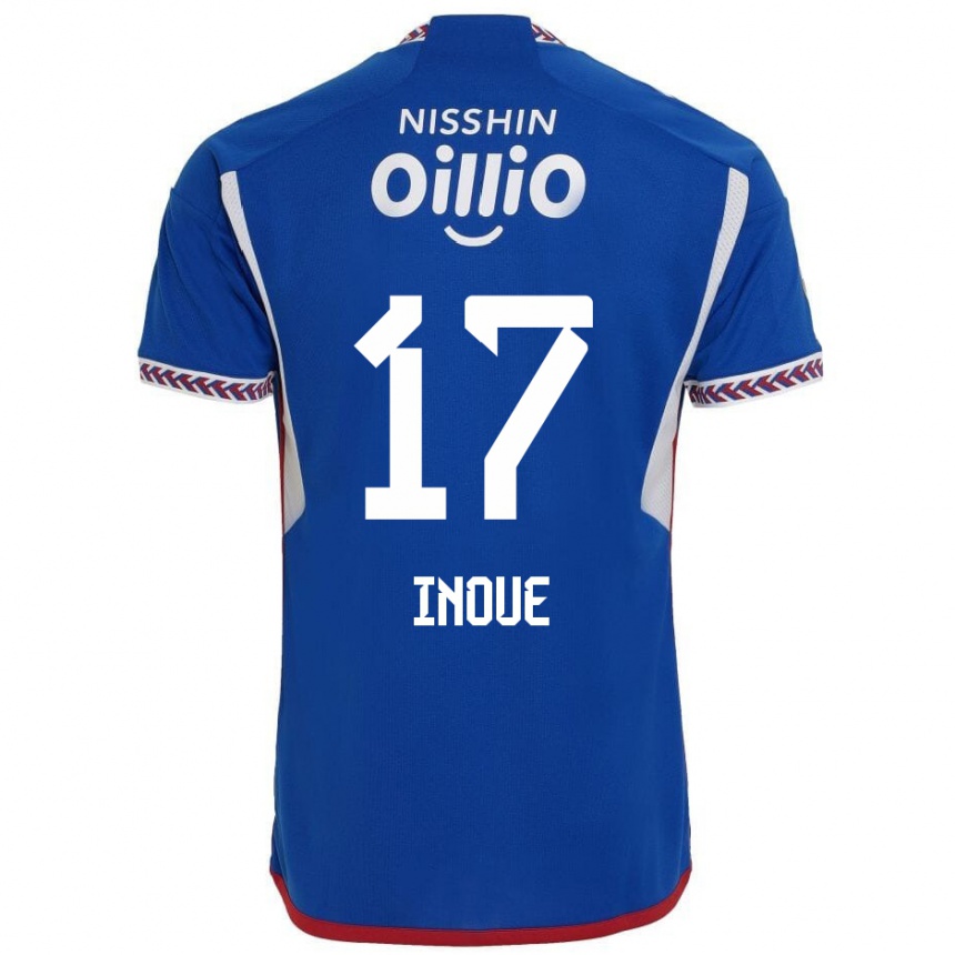 Vyrai Kenta Inoue #17 Mėlyna Balta Raudona Namų Marškinėliai 2024/25 T-Shirt