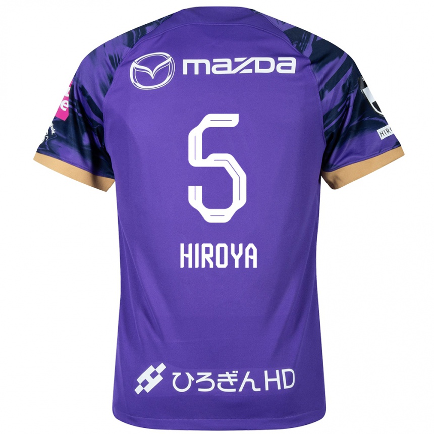 Vyrai Hiroya Matsumoto #5 Violetinė Balta Namų Marškinėliai 2024/25 T-Shirt