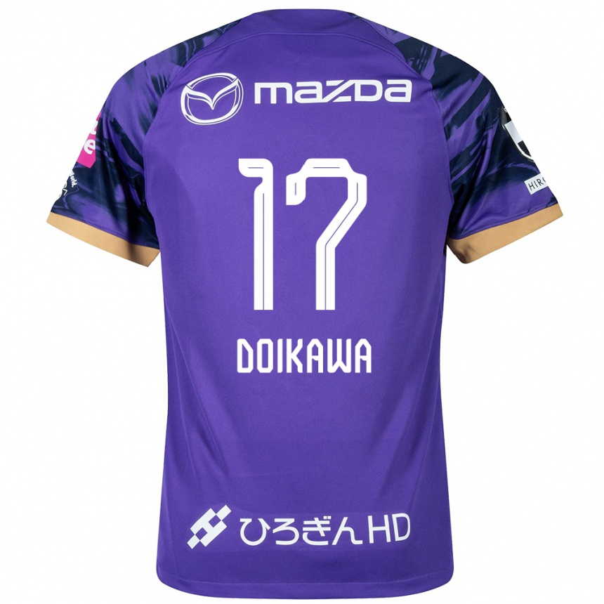 Vyrai Haruto Doikawa #17 Violetinė Balta Namų Marškinėliai 2024/25 T-Shirt