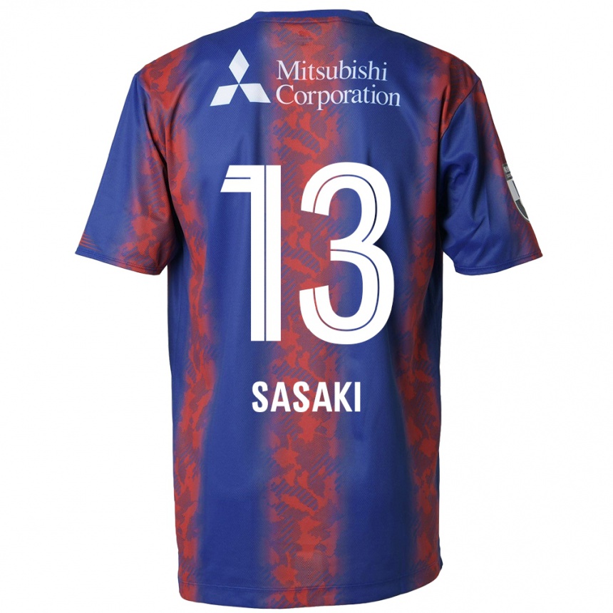 Vyrai Shoei Sasaki #13 Mėlyna Raudona Namų Marškinėliai 2024/25 T-Shirt