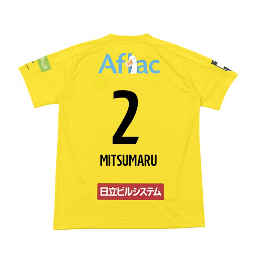 Vyrai Hiromu Mitsumaru #2 Geltona Juoda Namų Marškinėliai 2024/25 T-Shirt