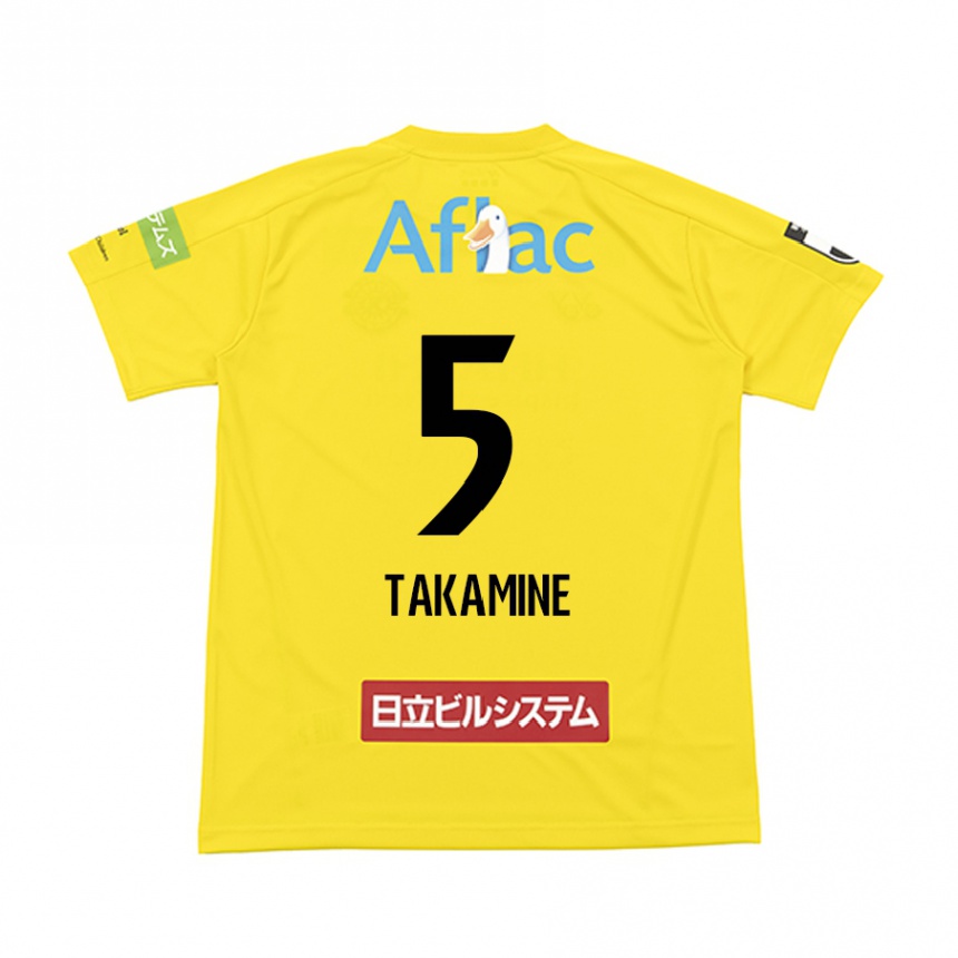 Vyrai Tomoki Takamine #5 Geltona Juoda Namų Marškinėliai 2024/25 T-Shirt