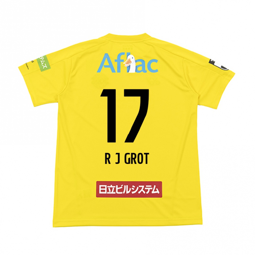 Vyrai Jay-Roy Grot #17 Geltona Juoda Namų Marškinėliai 2024/25 T-Shirt