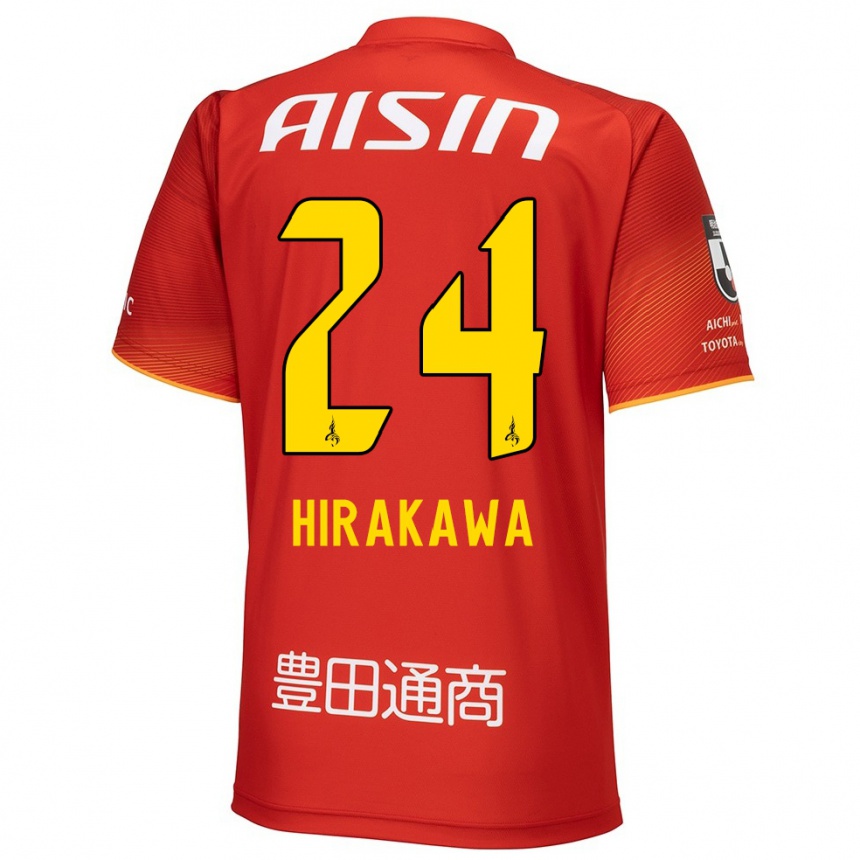 Vyrai Haruto Hirakawa #24 Raudona Balta Geltona Namų Marškinėliai 2024/25 T-Shirt