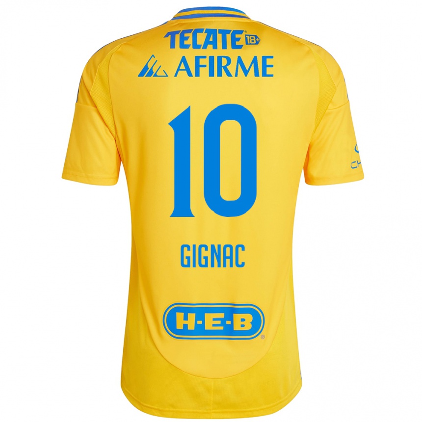 Vyrai Andre-Pierre Gignac #10 Auksinė Geltona Namų Marškinėliai 2024/25 T-Shirt